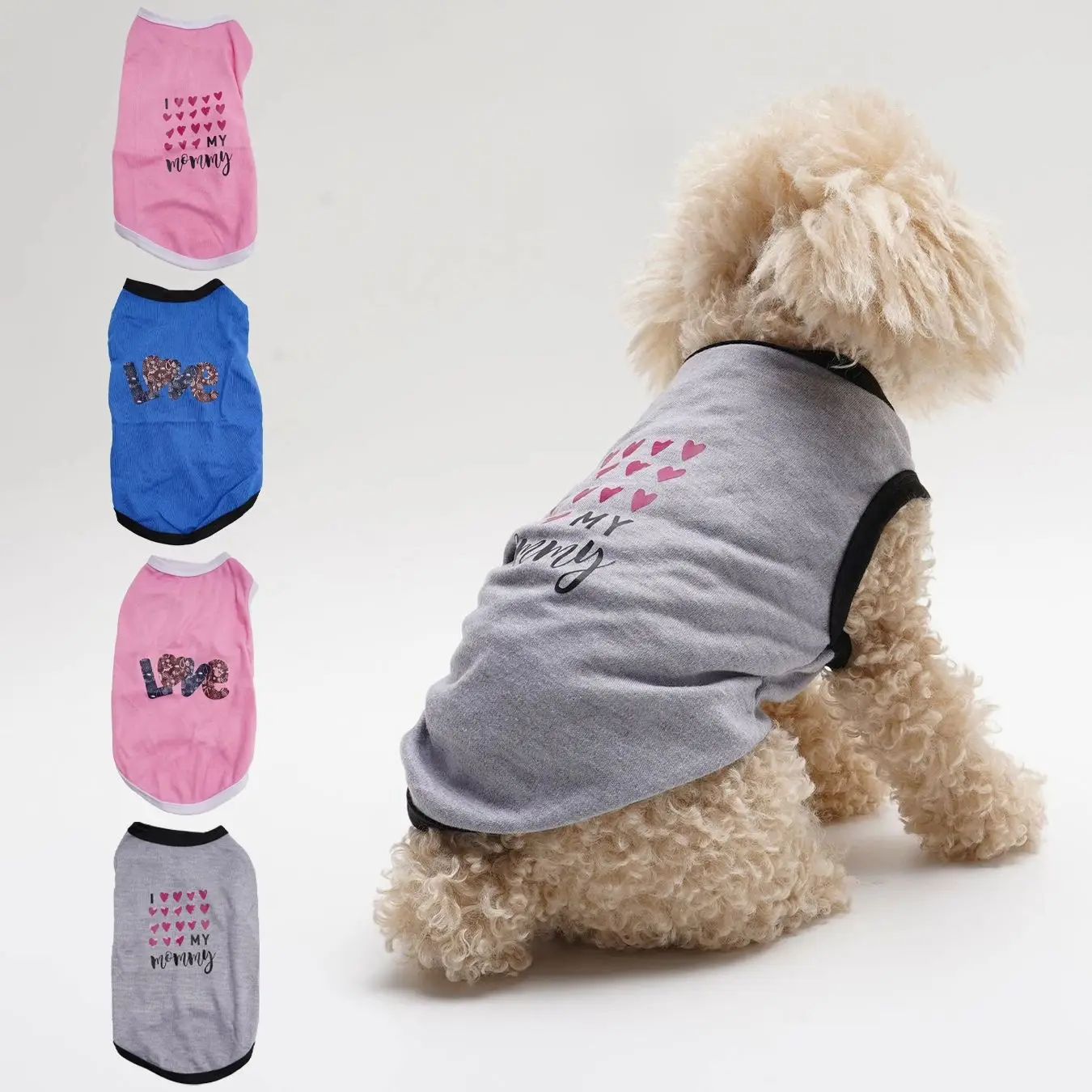 

4Pack Thin Cartoon Printed Pet Vest Summer New Style Teddy Bichon Small Cat Dog Clothes Sun Protection Fashionable Animal Outfit
