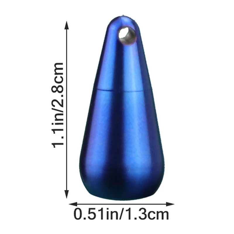 Контейнер для таблеток из нержавеющей стали/чистого титана, мини-контейнер для таблеток с подвеской в виде капли воды, портативный Водонепроницаемый