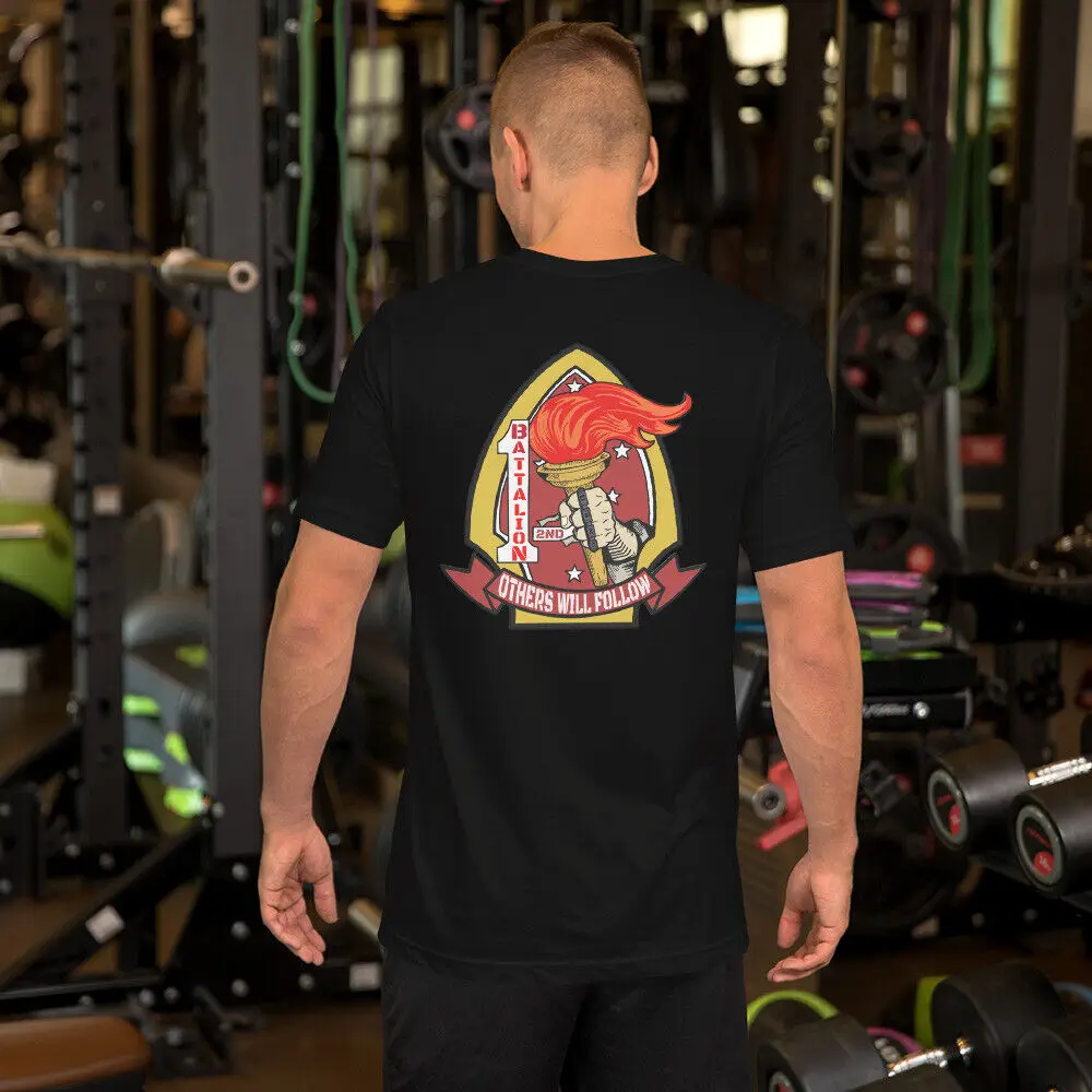 US Marine Corps 1st Battalion 2nd Marines T-Shirt 100% Cotton O-Neck Summer Short Sleeve Casual Mens T-shirt Size S-3XL