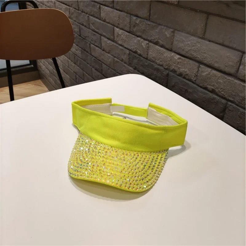 

Кепка с козырьком с защитой от ультрафиолета и сверкающими кристаллами — регулируемая дышащая шляпа от солнца для женщин и девочек, летние путешествия и использования на открытом воздухе