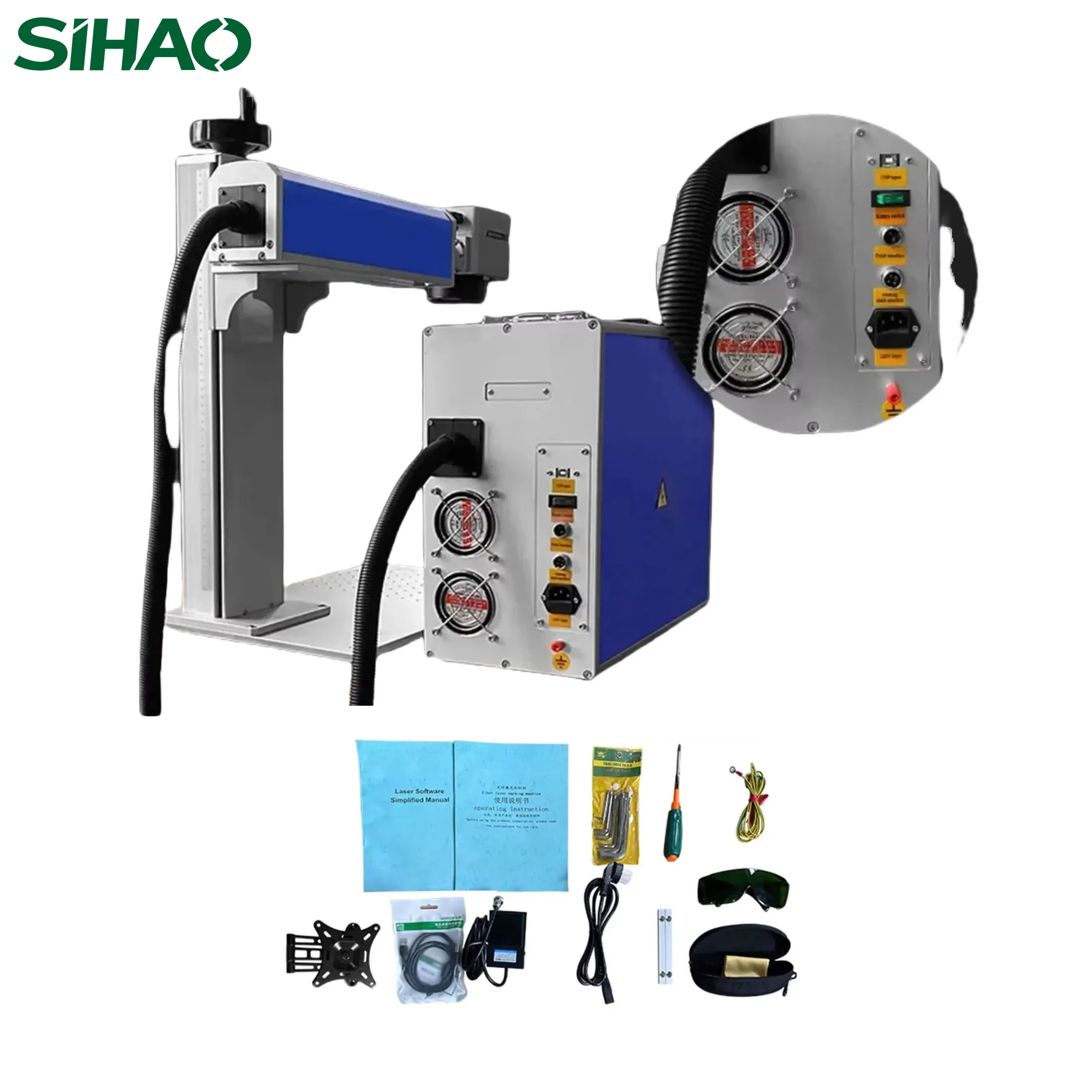 

SIHAO CO2 Laser Marking Machine Laser Engraver 20W 150X150mm Stainless Steel Cutting for Wood Leather Acrylic Woodworking Tools