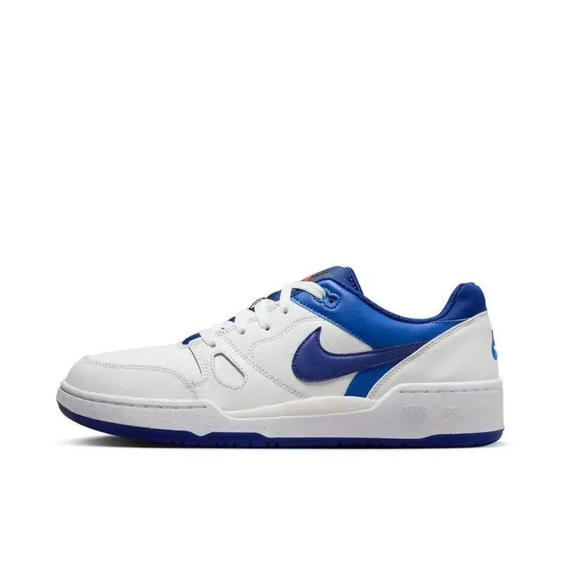 Nike Full Force Low Moda Cómodo Casual Deportes A prueba de golpes Resistente al desgaste Estilo universitario Zapatos de skate Hombre Negro Blanco