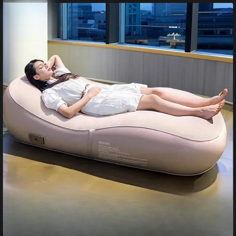 Outdoor lazy inflatable sofa portable air mattress camping picnic equipment music festival supplies lunch lounge chair