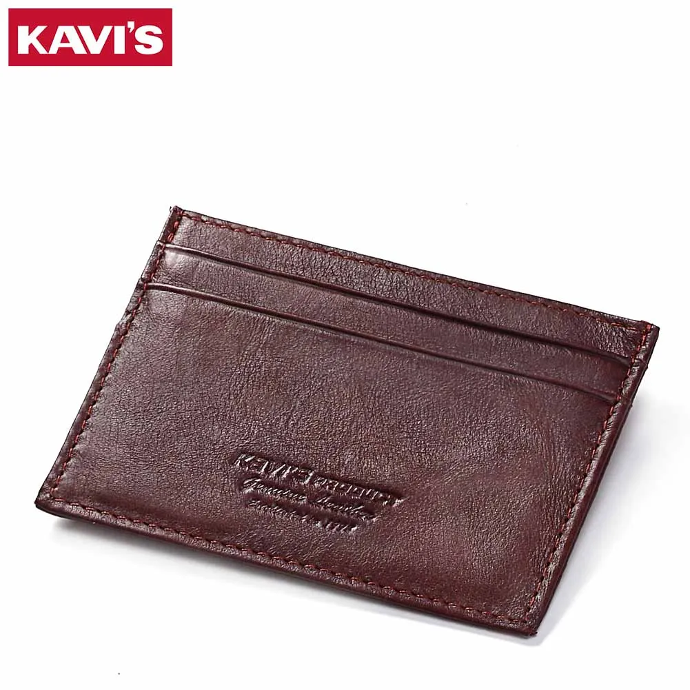 Nowe, smukłe, 100% skórzane etui na karty dla mężczyzn, cienkie, minimalistyczne portfele z przednią kieszenią