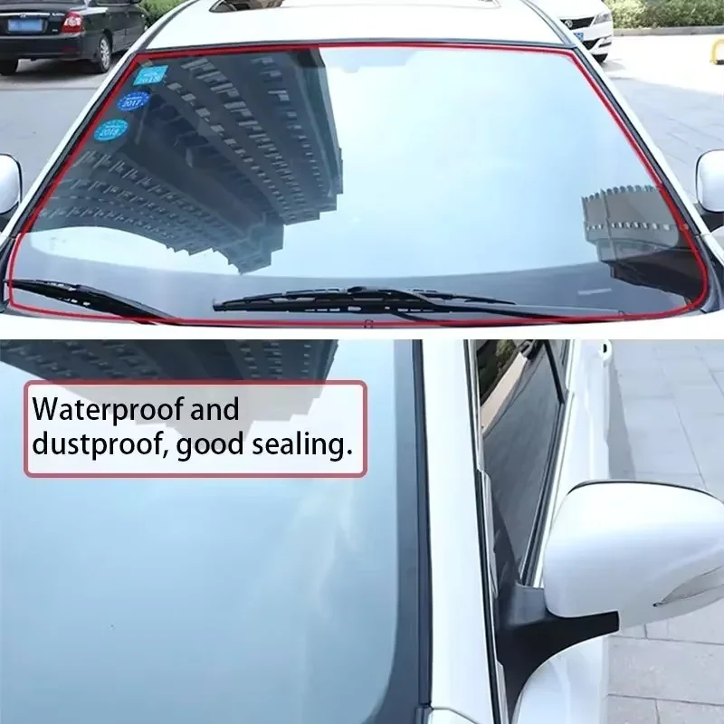 Car Rubber Seal Strips Auto Seal Protector Sticker Window Edge Windshield Roof Rubber Sealing Strip Noise Insulation Accessories view 6