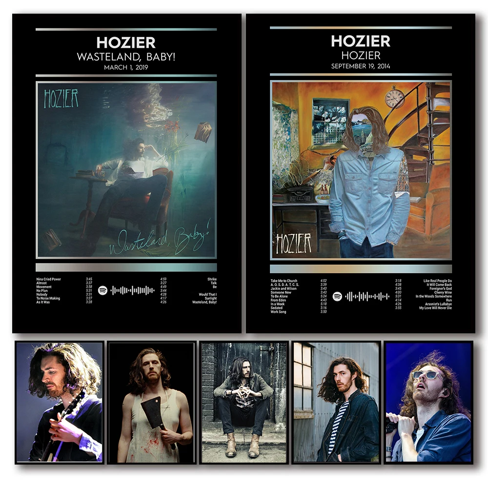 Pop Rock Singer Hozier Posters Aesthetics Music Album Cover Wasteland Baby Pictures For Room Canvas Painting Art Home Wall Decor