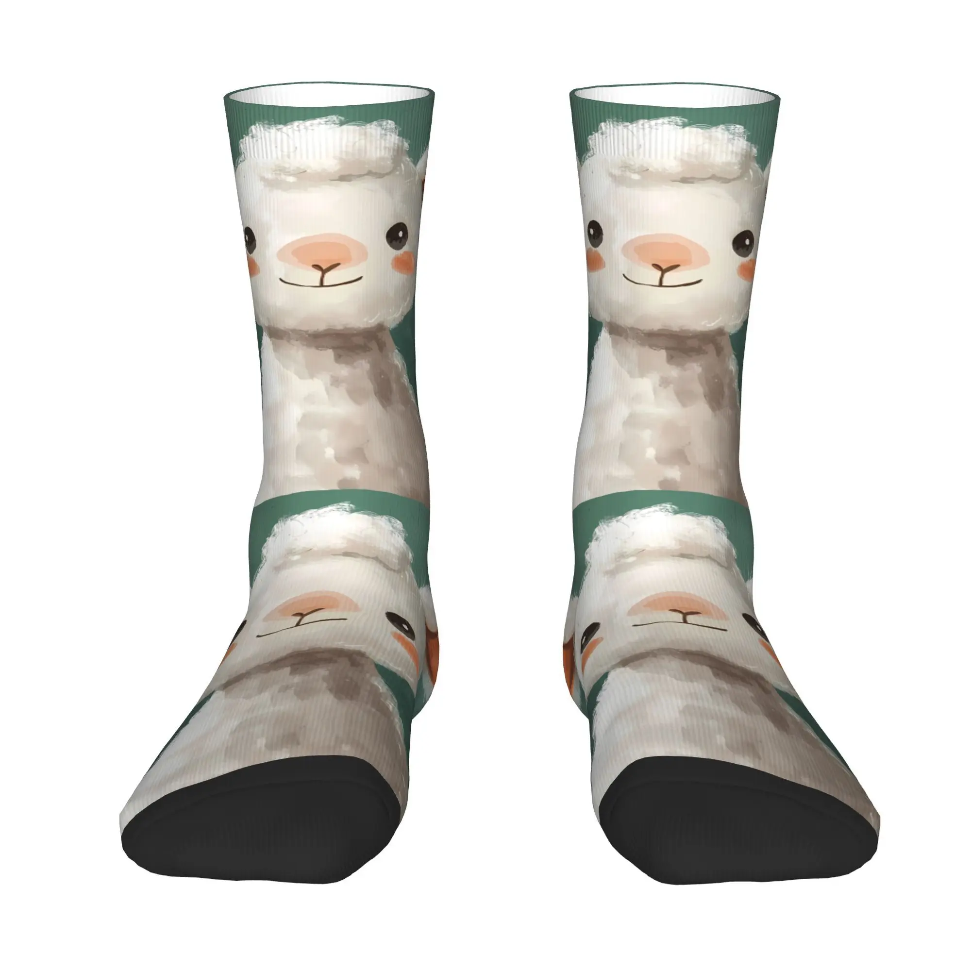 Ländliche Tiere, Rinder, Esel, Schafsocke, bedruckt, Herren, Polyester, modisch