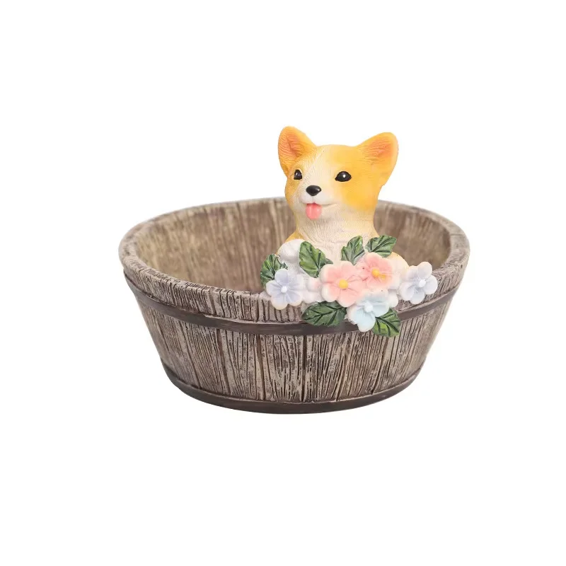 Bunny Flower Pot for Succulents Plants, Mini Animal Planter Decorative Garden Pots Landscape Desktop Ornament Decoration