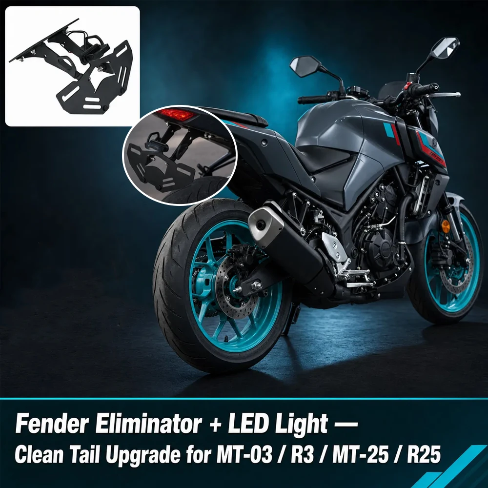 

Motorcycle Tail Tidy Fender Eliminator Registration License Plate Holder For YZF-R3 YZF-R25 MT-03 MT-25 YZF R3 R25 2015-2025