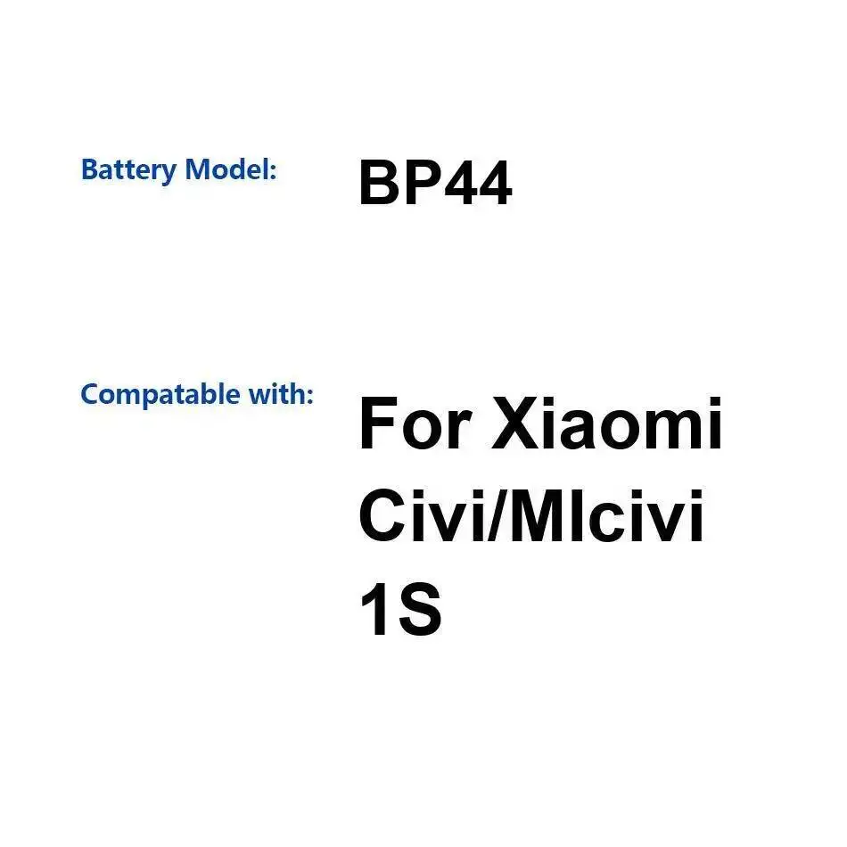

Высокоэффективный аккумулятор для мобильного телефона Xiaomi Civi 1 1S BP44 4500 мАч