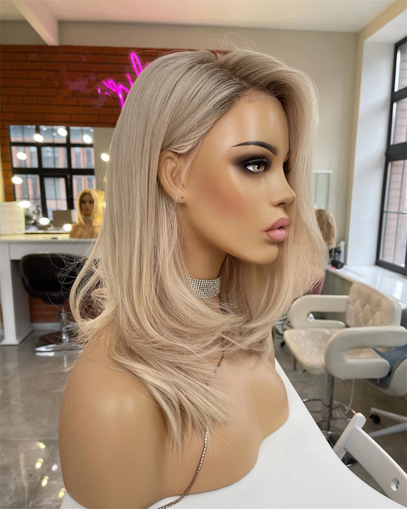 Perruques blondes ombrées pour femmes, 100% vrais cheveux humains, dentelle transparente HD, perruque Frmetals, cheveux brésiliens Remy, perruque courte Bob, pré-plumée