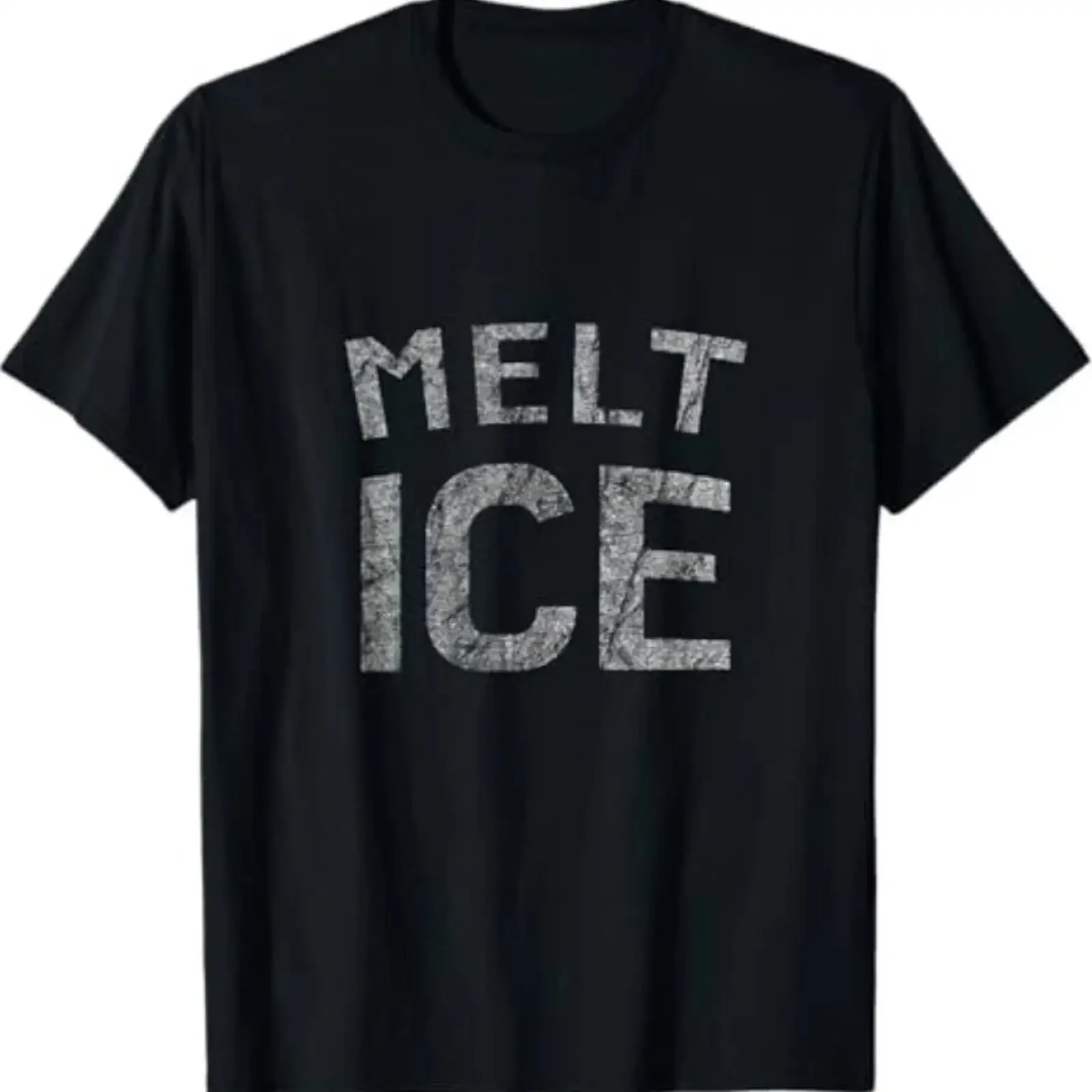 Melt ICE T Shirt vintage Washed Stylish Slightly Comfortable streetwear Versatile Breathable homme Unisex fashion