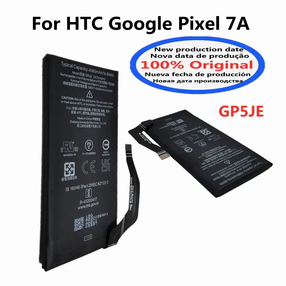 

Оригинальный аккумулятор GP5JE 4385 мАч для HTC Google Pixel 7A Pixel7A 5G, аккумулятор для телефона, аккумулятор для телефона с номером отслеживания