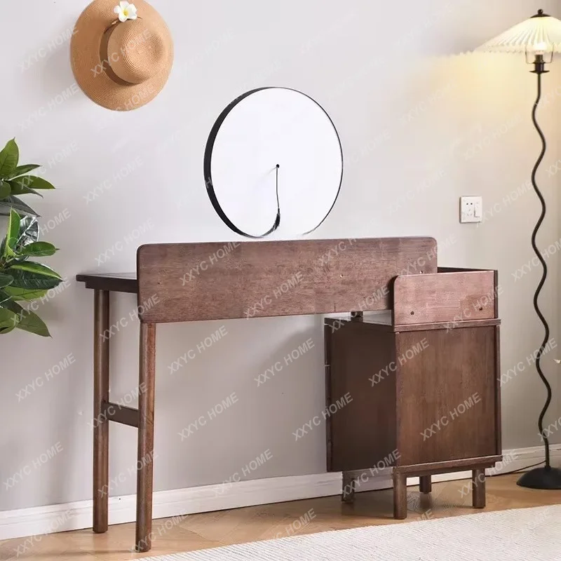 Vintage Wooden Dressing Tables Stool Storage Dressers Bedroom Makeup Vanity Table for Girl Classic Bedroom Furnitures