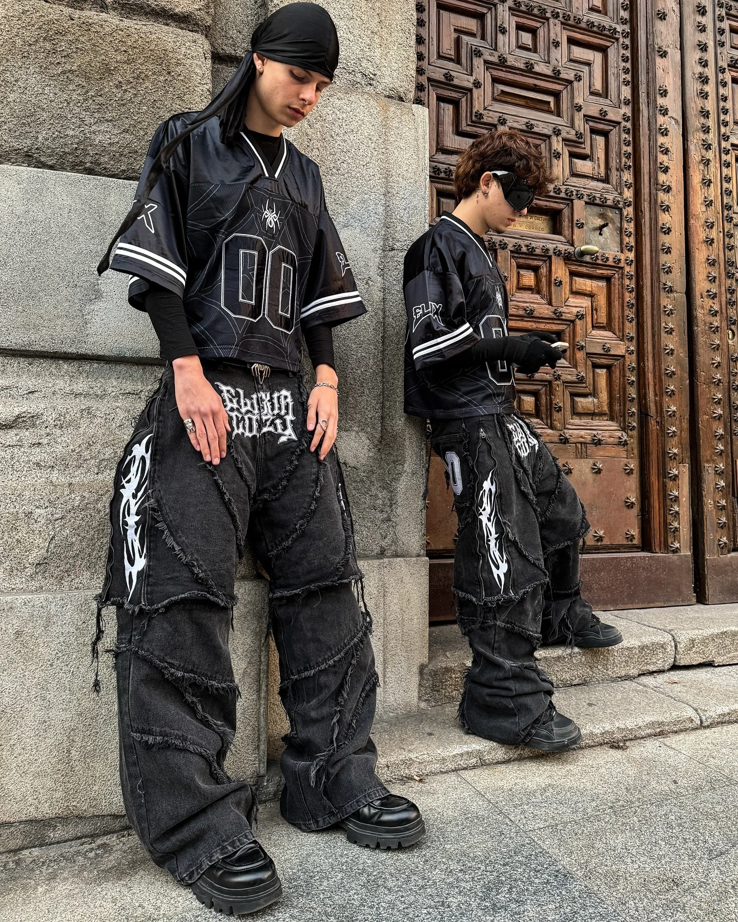 Elixir X Cozy Detachable Jeans Fashion America Retro Street Zip Up
