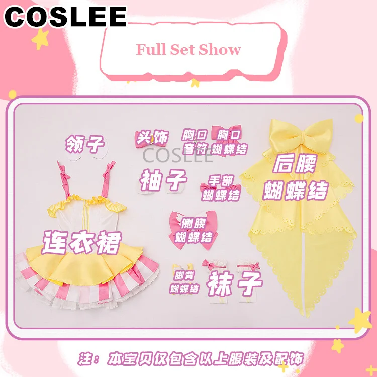 COSLEE Anime Pripara Cosplay Manaka Laala kostium wspaniały słodki piękny sukienka Lolita kobiety Halloween karnawał strój do odgrywania ról C