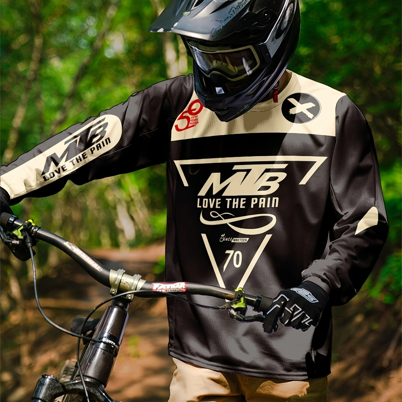 

MTB Off-Road Racing Long Sleeve Motorcycle Enduro Jersey Men's Quick-dry T-Shirts Breathable Downhill Relaxed-Fit Soft Stretchy