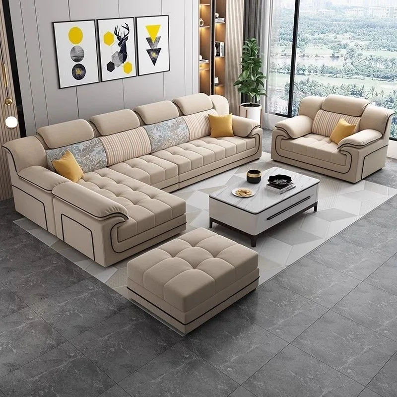 

European Living Room Sofa Coffee Tables Apartment Corner Multifunctional Sofa Sectional Modern Canape Salon De Luxe Furnitures