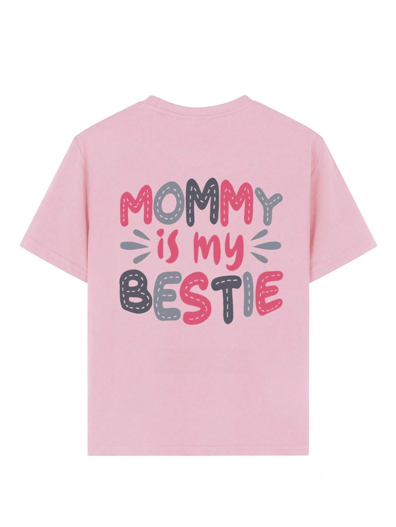 Tween Girl عارضة متعة طباعة طاقم الرقبة قصيرة الأكمام تي شيرت الصيف أعلى قصيرة الأكمام جولة الرقبة عارضة أعلى ملابس الأطفال #2