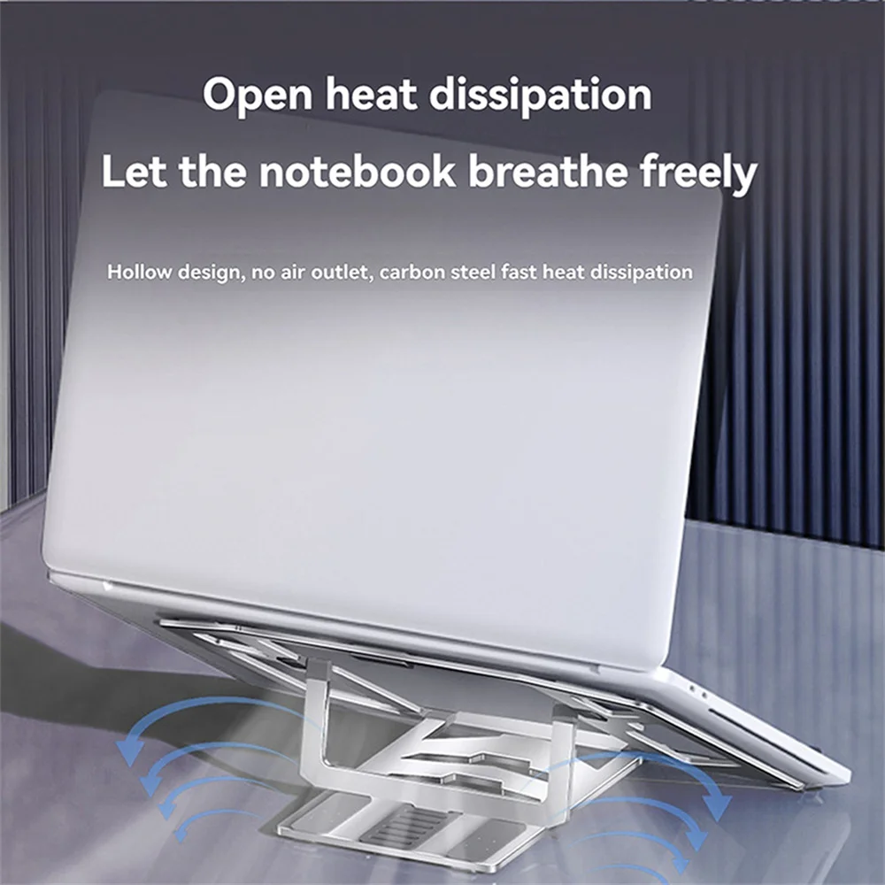 

1pc Carbon Steel Laptop Stand Desktop Heightening Overhanging Tablet Bracket Ultra-thin All-in-one Laptop Cooling Holder