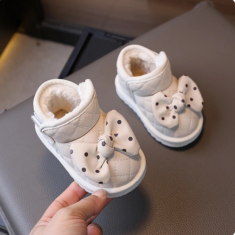 Winter Children Snow Boots 2025 Warm Plush Cotton Shoe Baby 1-6 Years Old Waterproof Comfort Soft Sole Anti Slip Cute Kids Shoes