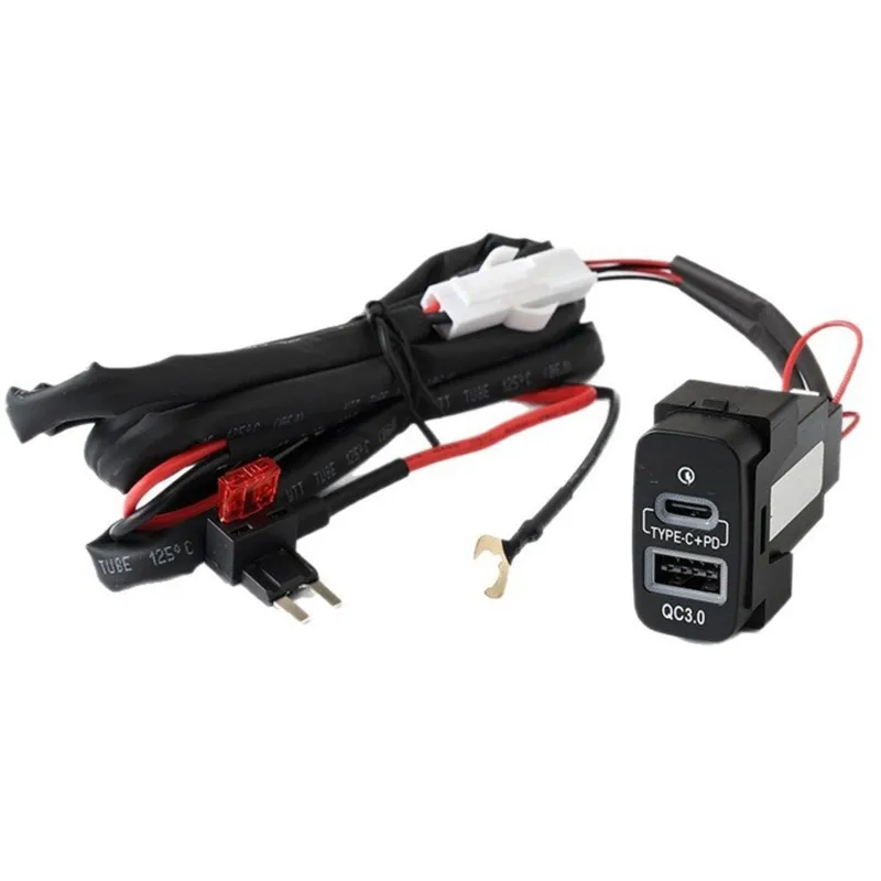 Superior-Dual USB Car Quick Type-C PD+ QC3.0 For Outlander Lancer EX Pajero Sport ASX V73 V93 V97 view 3