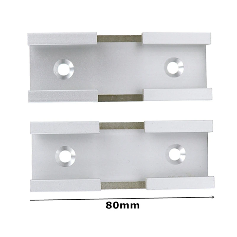 HOT! Aluminium Alloy T-Track Cross Connecting Parts Woodworking T-Slot Miter Track Jig With Screws Carpenter Woodworking Tool