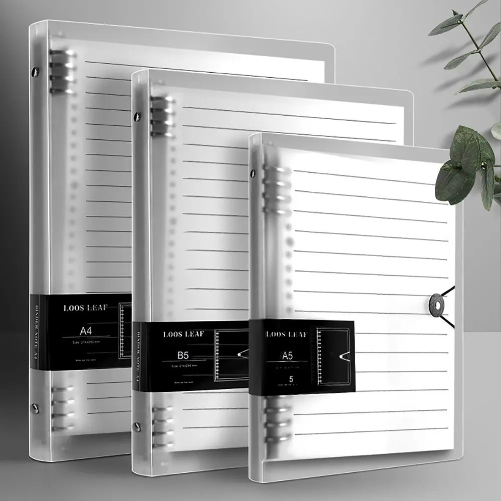 1Pcs Only Shell Binder Cover A4/B5/A5 Loose-Leaf Notebook Shell Waterproof Transparent Inner Core Cover