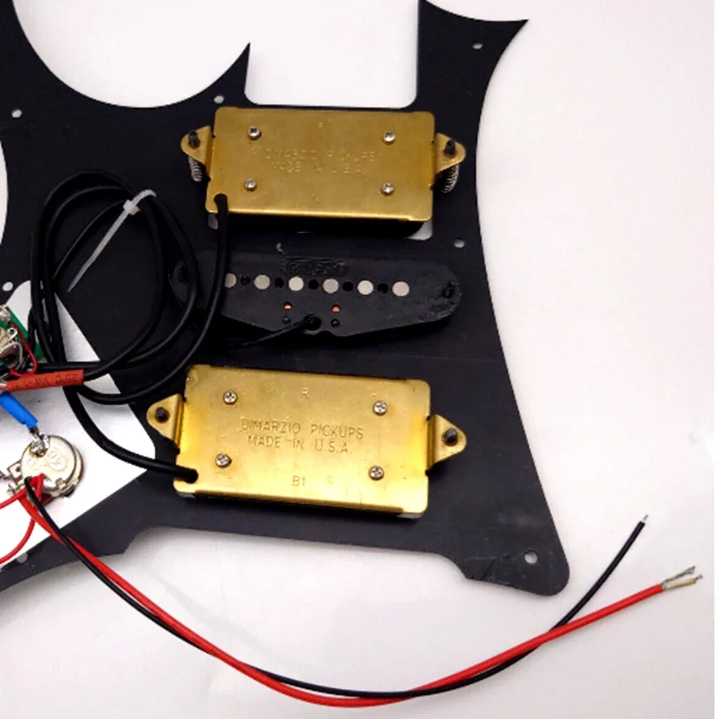 Upgrad IBZ RG GuitarPrewired Guitar Pickguard Set Multifunction Switch Loaded HSH  Black Model Alnico Pickups Welding Harness