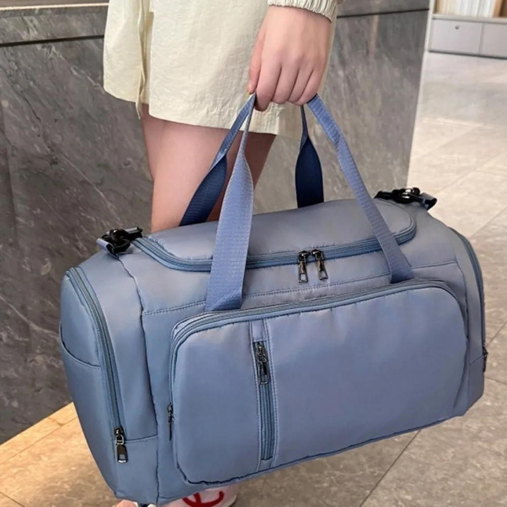 

Leisure Oxford Cloth Travel Luggage Bag Multifunctional Solid Color Travel Backpack Large Capacity Handheld Duffle Bag Gym