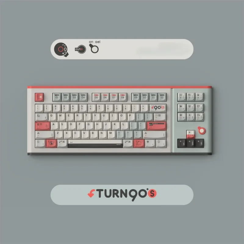 Turn 90'S Keycaps 162 Key PBT Thermal Sublimation cherry Profile Keycaps Customized Keycaps Game Mechanical Keyboard Accessories