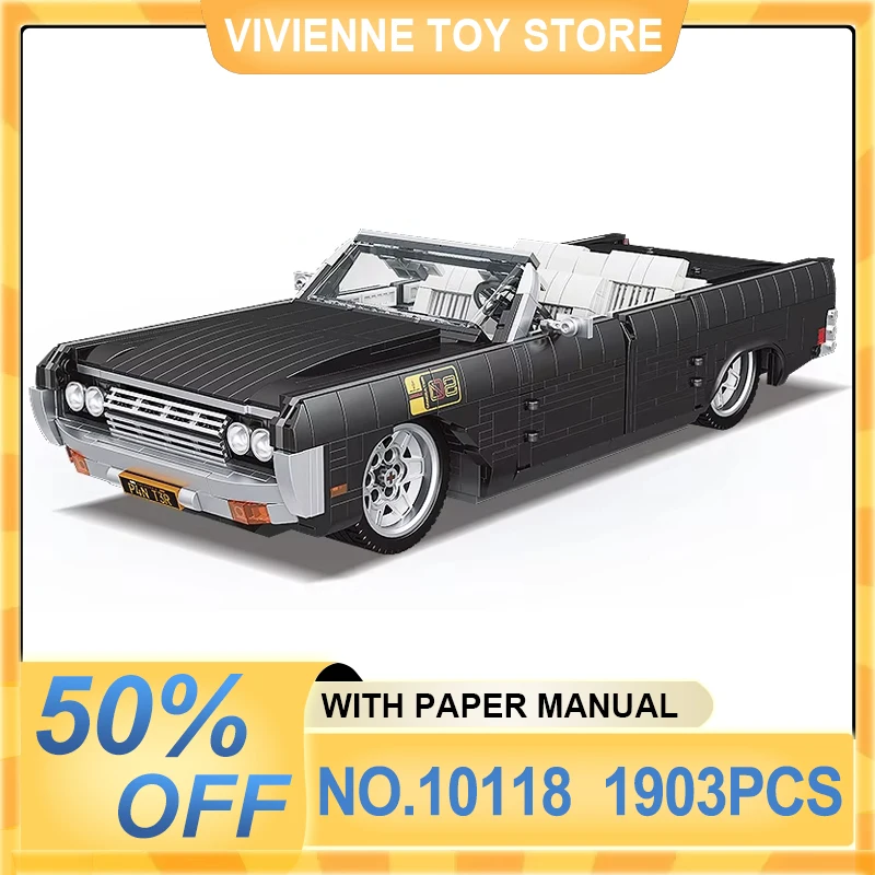 

Mould King 10118 Technical Vehicle Building Block 1964 Continental Sport Racing Car Puzzle Assembly Brick Toy Christmas Gift Kid