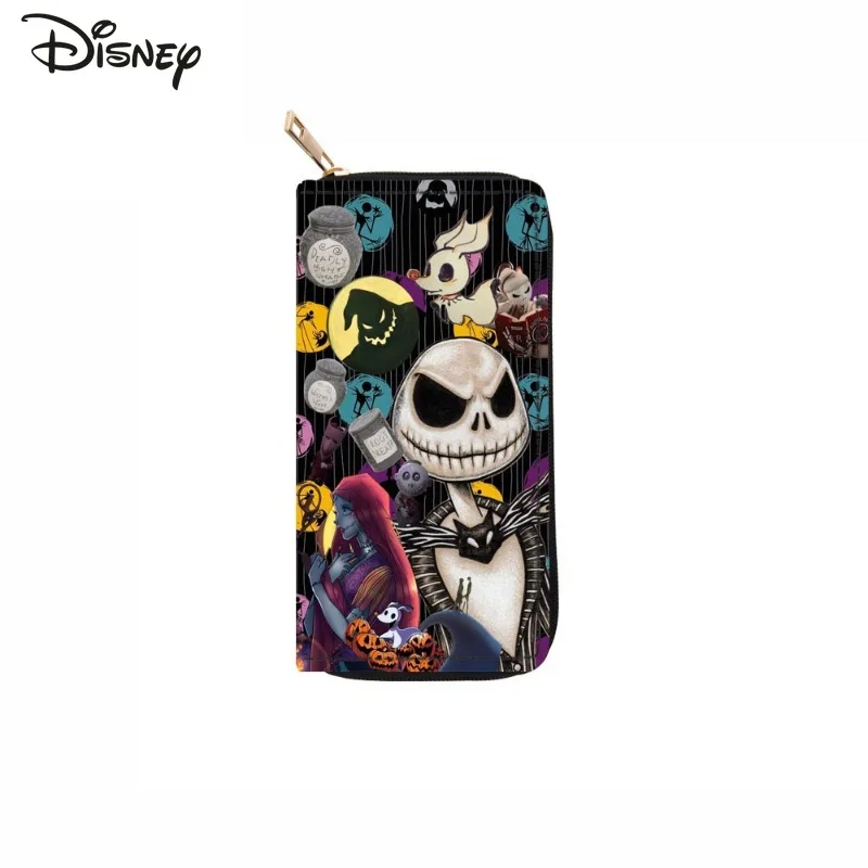 Disney New Long Wallet Fashionable and High-quality PU Credit Card Bag Storage Cartoon Versatile Multi-functional Zero Wallet