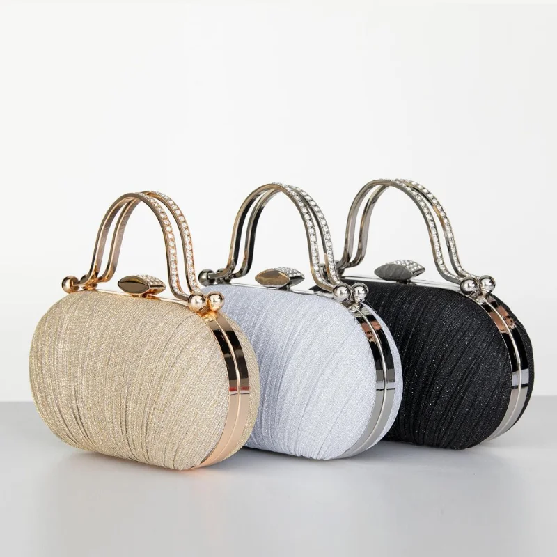 Luxury Women's Evening Clutch Shiny Wedding Clutch Handbag 2023 Women Party Chain Shoulder Bag Female Sequin Wedding Purse Bag