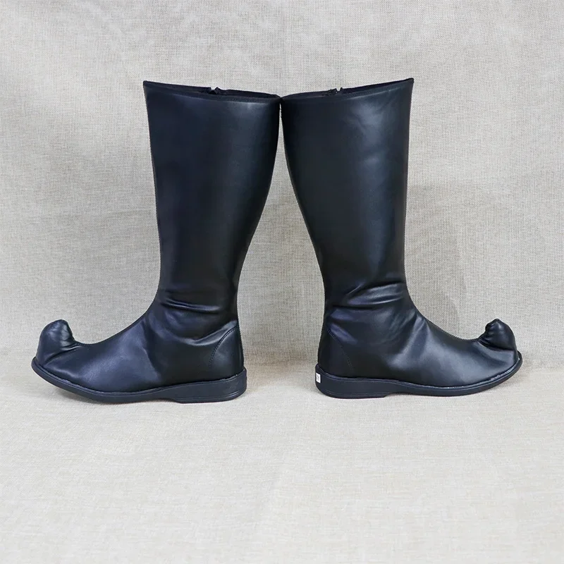 

PU black mongolian boots for men chinese minority dance shoes fighter tibetan nationality performance boots