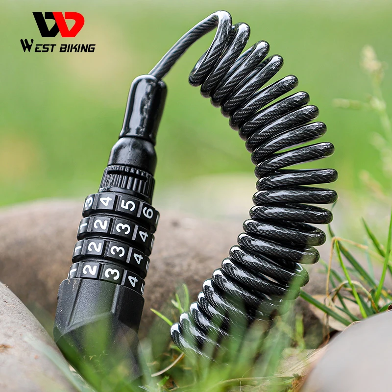 

Password Mini Bicycle Helmet Lock Portable Motorcycle Helmet Anti Theft Cable Scooter Padlock Bike Accessories Bike Lock