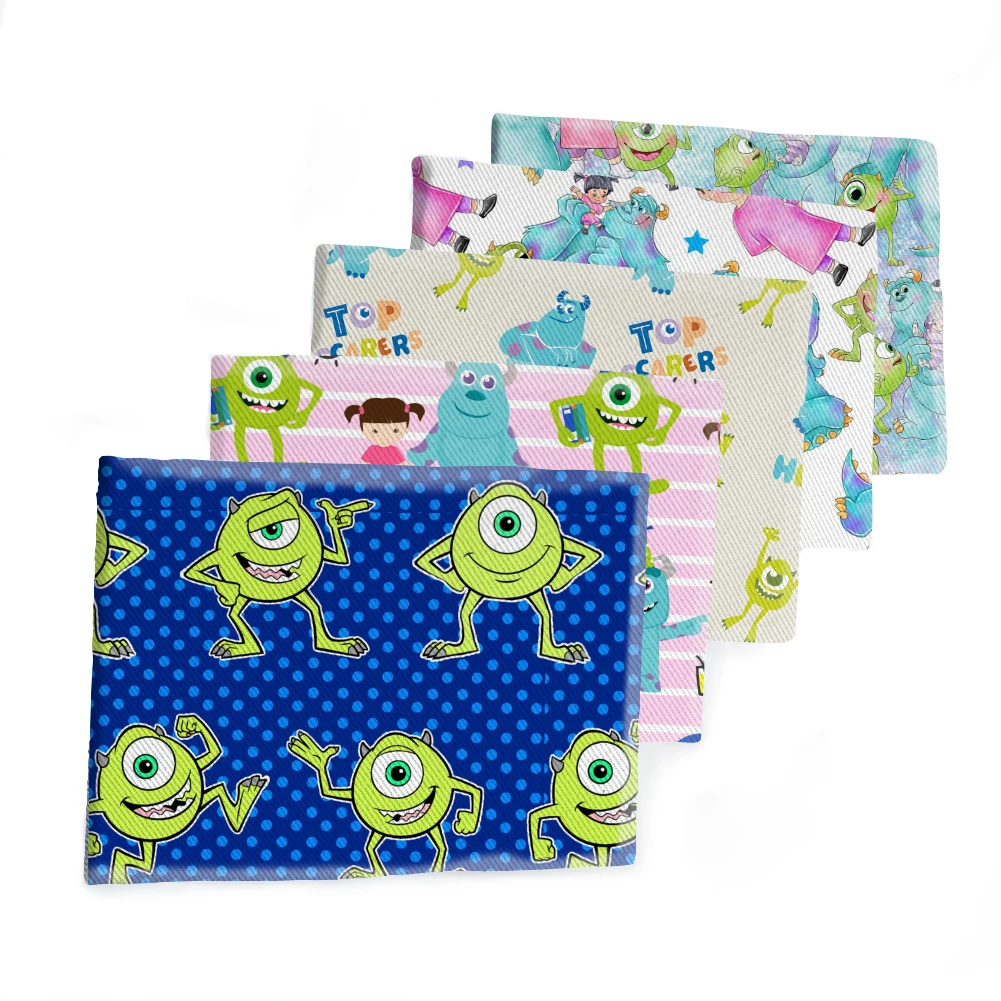 Disney Cartoon Movie Monsters inc Character Twill Fabric for Patchwork Quilting DIY Fabrics