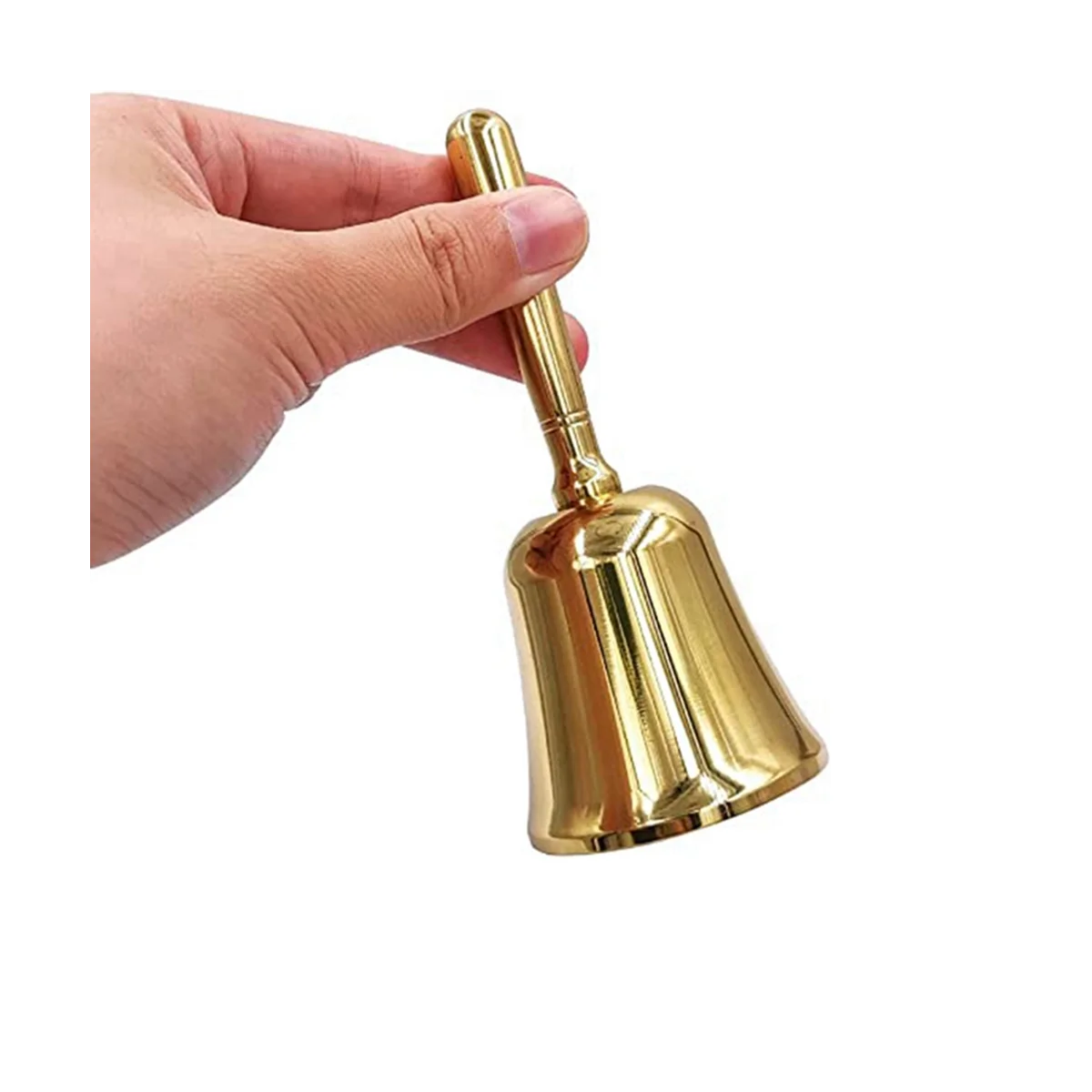 Super Loud Hand Barking Bell, Solid Brass Dinner Bell Service Bell Pet Training Bell Jingle Bell, Gold