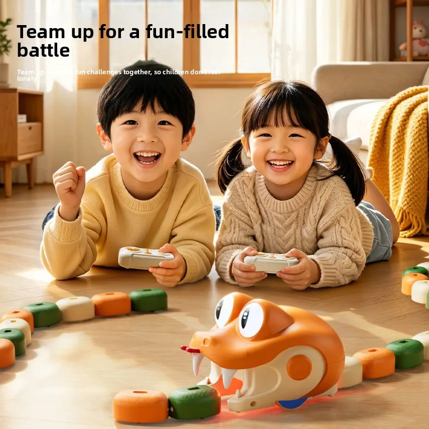 Big-eyed Snake Magnetic Hungry Snake Remote Control Battle: Eating Beads Battle - Electric Hungry Snake Remote Control Car