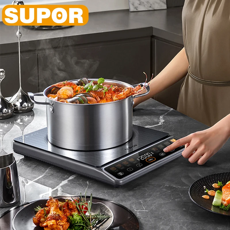 SUPOR Electric Induction Cooker Color Picture Function Display 2200w Electric Frying Pan Stir Frying Tools Kitchen Appliances