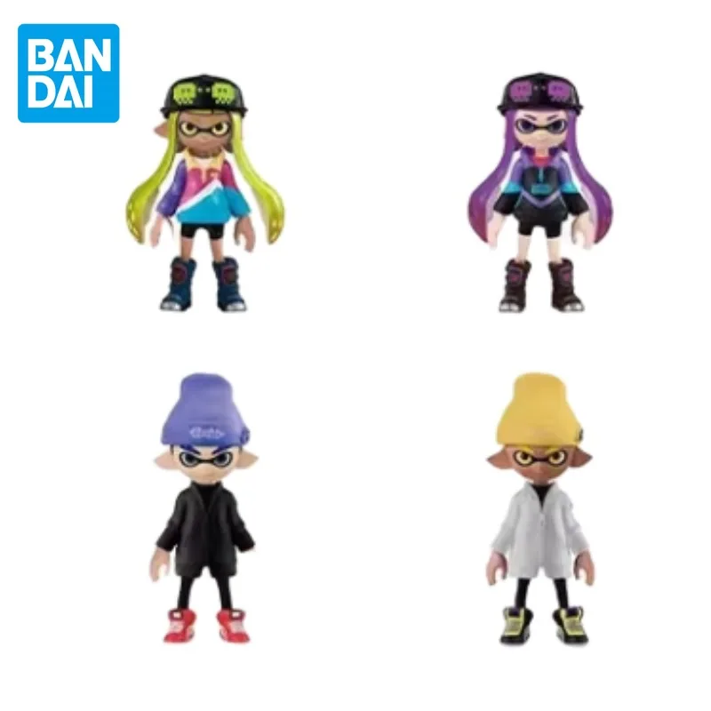 Bandai Shokugan Splatoon Original Anime Figure Jet Warrior 3 Kids Toys Home Ornaments Collectible Model Festival Birthday Gift