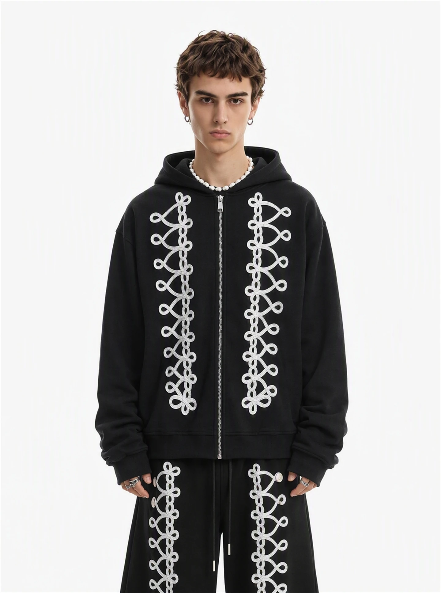 BETEBULE American Retro Court Casual Sports Set Hoodie Men Women Open Cardigan Jacket Autumn Comfortable Long Sleeve Long Pants