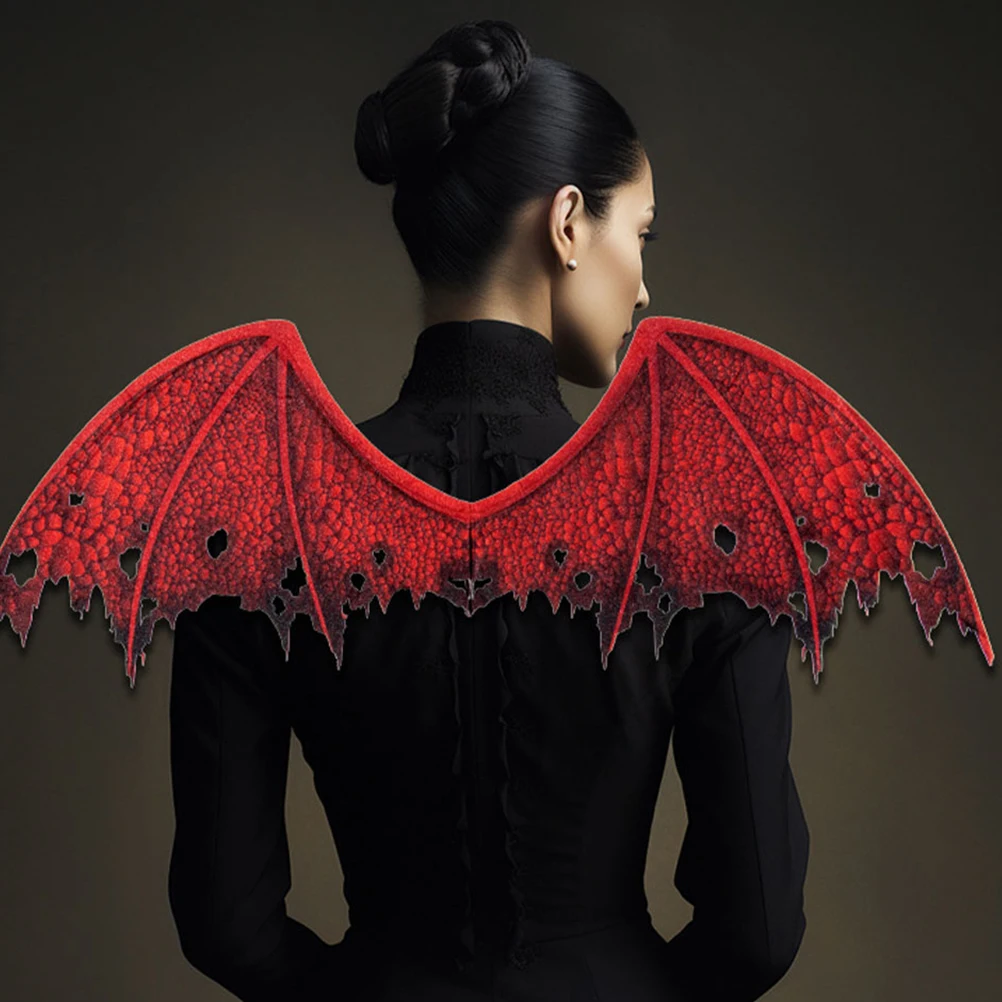 

Mask Wings Set Halloween Costume Accessories Demon Half Non-woven Fabric Face