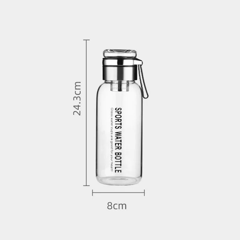 1.0 L Large Glass Water Bottle With Cloth Sleeve Borosilicate Glass Drinking Bottles With Tea Infuse Portable Outdoor Tour Cup