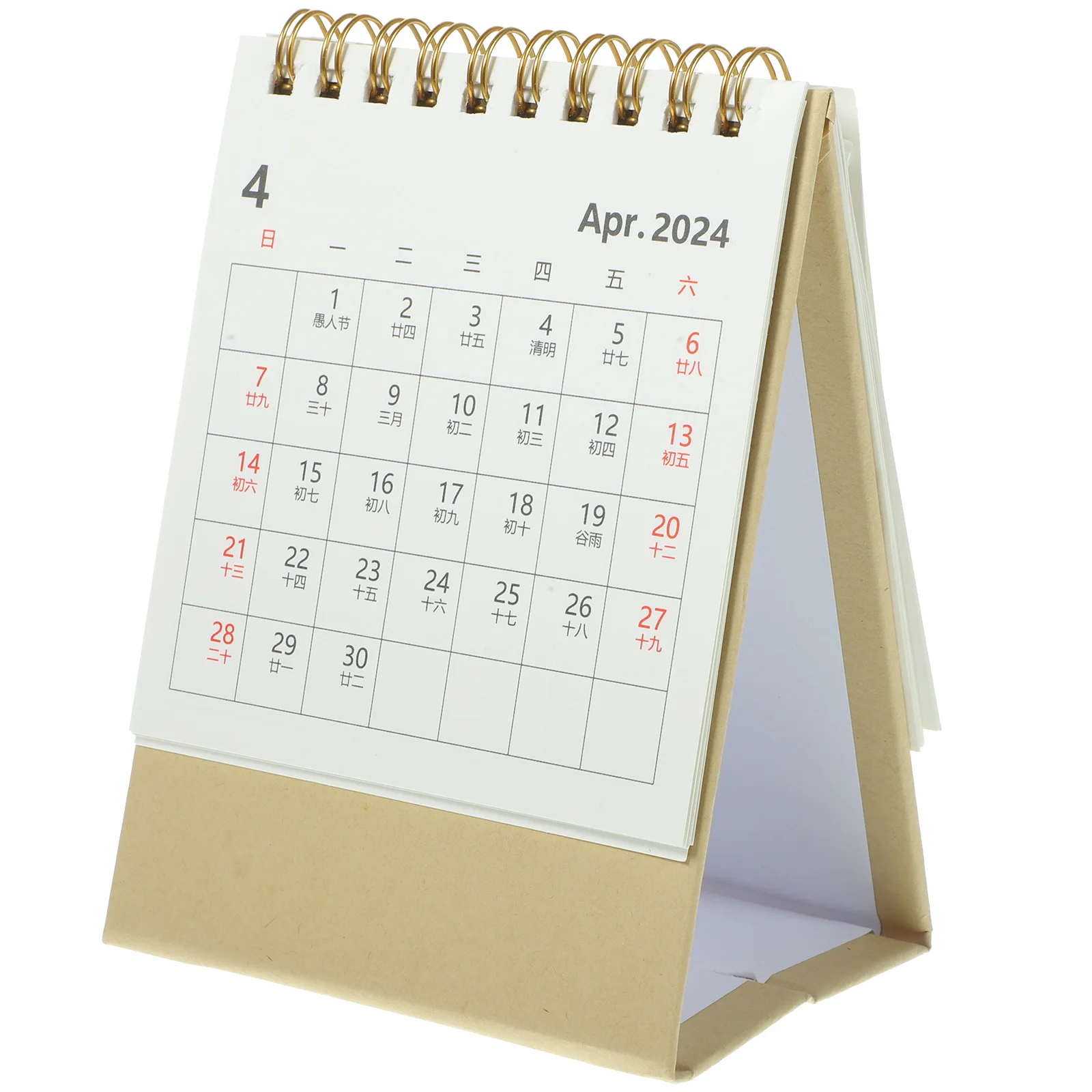 

Desk Calendar Monthly for Portable Office Small Desktop Paper Standing up Child Aesthetic