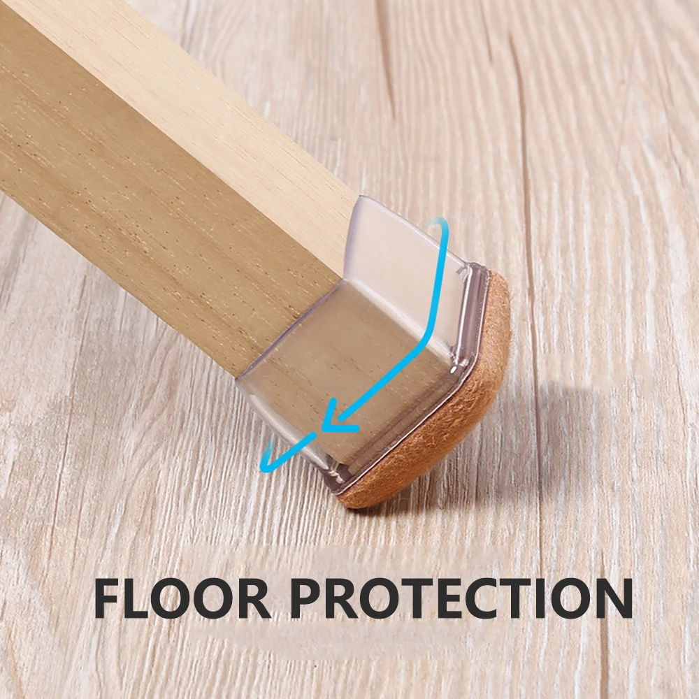 16pcs New Chair Leg Protective Cover Thicken Silicone Stool Table Legs Mat Non-slip Floor Table Feet Pads Furniture Legs Caps image 5