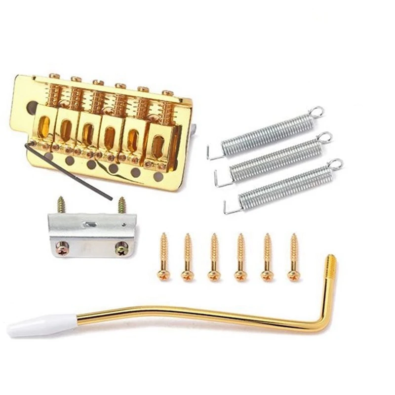 Gold Guitar Tremolo Bridge Arm Springs With Boat Jack Socket Set For Fender ST Electric Guitar Parts Accessories