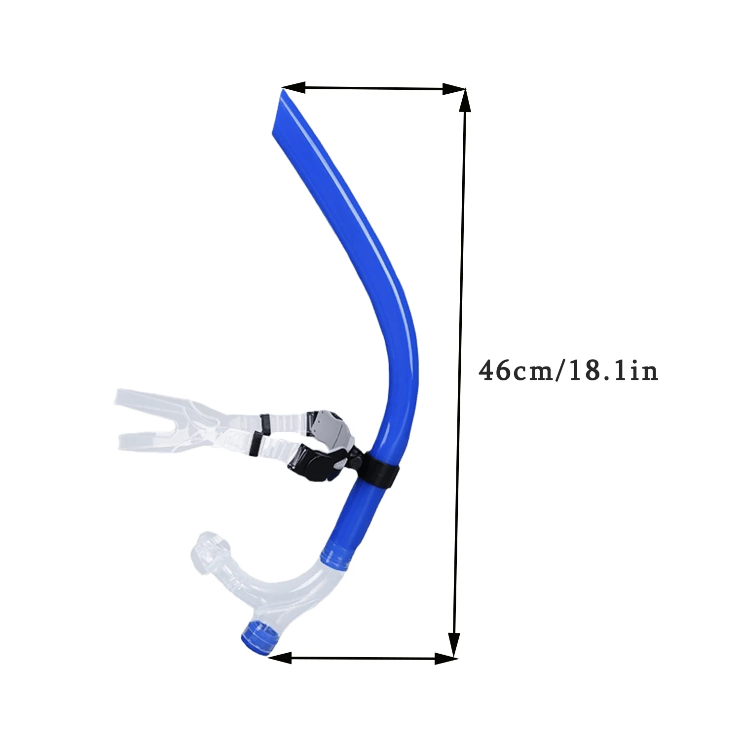 

Adult Swim Training Snorkel Center-Mount Front ComfortableMounted Silicone Mouthpiece Junior Swimmers Equipment Swim Pools Youth