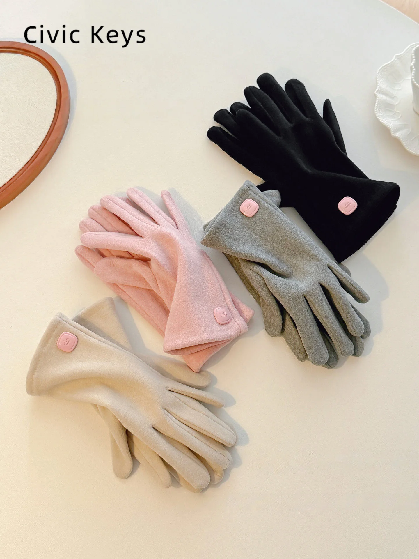 civic-keys-women's-winter-thiened-fce-lined-warm-gloves-touch-screen-ible-bike-riding-windproof-cold-proof