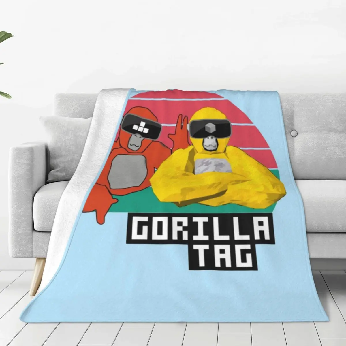 Gorilla Tag Maker Vr Gorilla Blanket Flange Textile Decor Portable Super Soft Throw Blankets